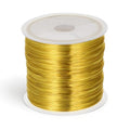 Gold Wires for Jewelry Making, 328Ft 0.4MM Tarnish Resistant Beading Wire 26 Gauge Thin Gold Wire for Bracelet Making and DIY Artwork