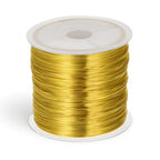 Gold Wires for Jewelry Making, 328Ft 0.4MM Tarnish Resistant Beading Wire 26 Gauge Thin Gold Wire for Bracelet Making and DIY Artwork