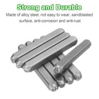 HARFINGTON 36pcs Metal Stamping Kit 1/4" (6mm) Steel Uppercase Letter and Number Punch Set (A-Z / 0-8 / "&" Symbol) Punch Press Tool with Case for Imprinting Metal Plastic Wood Leather - size: 1/4"