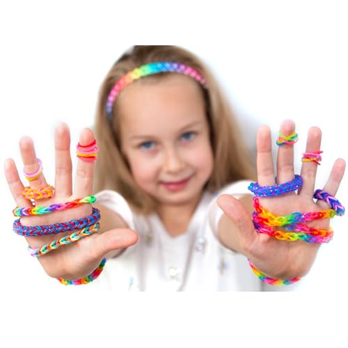 JYBNB 16000+Rubber Band Bracelet Kit, 30 Colors Rubber Bands Refill Loom Set, Loom Bands Kit,Friendship Bracelet Creativity Birthday Gift