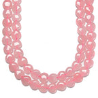 JM Design Rose Quartz Heart Shape Beads Size 8mm 15.5'' Strand for Jewelry Making - size: 8mm