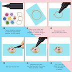 80pcs Open Bezels for Resin,Hollow Frame Pendants Open Back Frame Pendant Round Open Back Bezel Resin Casting Frame Pendant for Pressed Flower, Earrings, Bracelet, DIY Crafts(K Gold,White K) - color: K Gold,White K;Round