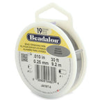 Beadalon 19 Strand Stainless Steel Bead Stringing Wire, .010 in / 0.25 mm, Bright, 30 ft / 9.2 m - color: Bright, style: .010 in / 0.25 mm, 30 ft / 9.2 m