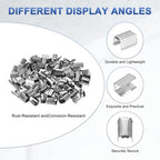 M METERXITY 100-Pack Fold Over Crimp End Caps, 0.6 x 0.3in/ 15 x 8mm Crimp Fasteners Ribbon Ends with Clamps for Jewelry Making/Leather Decor/DIY/Bracelets, Belt Buckle End Tip [Silver] - size: 0.6 x 0.3in/15 x 8mm