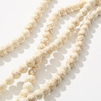 8mm White Turquoise Beads 190pcs Natural Stone Bead Gemstone Round Loose Beads for DIY Crafts Bracelet Necklace Earrings Jewelry Making(White) - color: white
