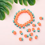 100pcs Carrot Polymer Clay 10mm Spacer Beads for Women Jewelry Making DIY Bracelet Necklace Hair Clip Easter Favor (Carrot) - color: Carrot
