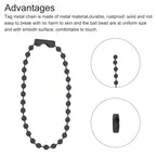 MECCANIXITY Ball Bead Chain Beaded Necklace Chains 5 Inch Adjustable Metal Ball Chains 2.4mm/0.1inch Keychain for Jewelry Making,DIY Craft Projects,Pack of 36(Black) - color: Black