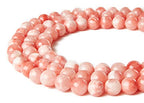 60pcs 6mm Pink White Jade Beads Natural Gemstone Beads Round Loose Beads for Jewelry Making - color: Pink White Jade, size: 6mm