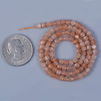 Natural Orange Sunstone Gemstone 4mm Faceted Cube Square Loose Beads 16 Inch for DIY Jewelry Making Beads - color: Orange Sunstone