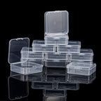 SATINIOR 12 Pack Clear Plastic Beads Storage Containers Box with Hinged Lid for Beads and More (2.52 x 2.52 x 0.79 Inch) - size: 2.52 x 2.52 x 0.79 Inch