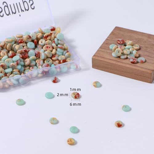 Natural Shoushan Stone Disk Spacer Beads 6x2mm 38cm/str Flat Rondelle Loose Semi Gemstone Caps for Making Bracelets Necklace - color: Shoushan Stone