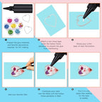 Oubaka 50pcs Open Bezel Pendants Heart Open Frame Pendant Geometric Hollow Bezel Pendants Resin Casting Frame Pendant for Earrings, Necklace, Bracelet, Pressed Flower, DIY Crafts(White K) - color: White K;Heart