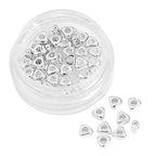 BEADIA Silver Plated Triangle Spacer Beads 4x2mm 50pcs for Jewelry Making Findings Non Tarnish - color: Silver, size: 4x2mm Triangle