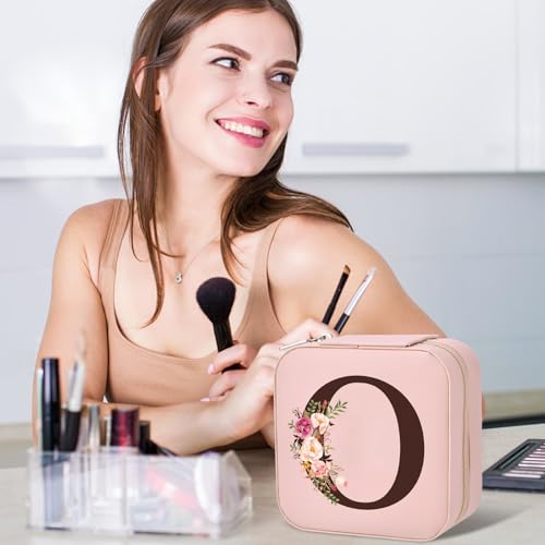 Travel Jewelry Case Box Organizer, Personalized Gifts for Women Wife Mom Aunt, Mothers Day Mom Gifts from Daughter Son, Bridal Shower Giftware for Women, Bridesmaid Proposal Unique Presents, Initial O - style: O