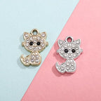16-Pcs Crystal Jewelry Making Charms Silver Pendant Charm For Women Making Jewelry Crafts Rhinestone Charms - color: Swan-2