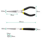 SPEEDWOX Needle Nose Pliers Wire Looping Pliers 6 Inches Mini Pliers with Anti-slip Handles Smooth Tapered Jaws for Hard to Reach Narrow Areas for Jewelry Making Repairing Beading Work Hobby - size: Needle Nose Pliers