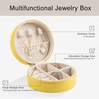 12-Pack Softball Jewelry Box Bulk Team Gifts for Girls, Yellow Round Mini Travel Jewelry Case Organizer for Softball Players Coaches, Senior Night Tournament Gifting, Optic Yellow - style: Softball