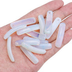 BEADIA Curved Opal Stone Beads 36x10mm 4pcs for DIY Bracelet Jewelry Making - color: Opal