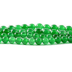 RayLineDo® 48Pcs 8mm Natural Bright Candy Green Malay Jade Stone Round Beads Loose Beads Wholesale for Jewelry Making - color: Green Malay Jade, size: 8mm