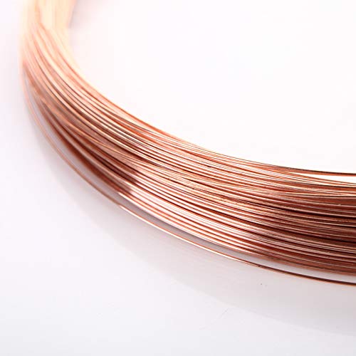 99.5% Pure Copper Wire Round Bare Copper Wire,9 Gauge Jewelry Making Beading Floral Craft Wire (Length 3.28Ft)