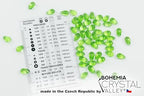 Czech 50-Piece Glass Beads, 6x9mm, Teardrop Transparent Simple Green - color: Simple Green