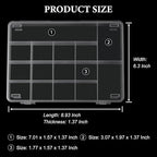 SUTOKAKA 1Pc 15 Grids Plastic Organizer Storage Box for Jewelry Small Components Fixed Dividers Bead Container Tools Holder Case for DIY Nail Crafts Beading Art Supplies - size: 15