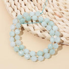 8mm Faceted Natural Jadeite Stone Loose Round Semi Gemstone Beads for Bracelet Necklace Jewelry DIY Making - color: Jadeite-1