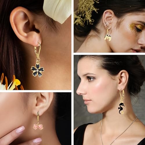 100pcs 18K Gold Plated Earring Hooks with 90 Jump Rings Leverback French Earring Hooks Hypoallergenic 304 Stainless Steel for Earrings Making - style: 18 K Gold Hooks