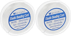 Miyuki Elastic Beading Cord – Clear, 0.5 mm Diameter, 20 Meter Spool, Premium Stretch String for Jewelry Making and Beadwork (Pack of 2) - size: 0.5 mm - 20 Meter (Pack of 2)