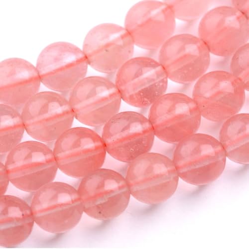 90pcs Synthetic Red Cherry Quartz Healing Gemstone 4mm (0.16 inch) Small Round Beads Gem Stone Spacer for Craft Jewelry Making GF26-4 - color: Lab Created Cherry Quartz, size: 4mm (90pcs/1 Strand)