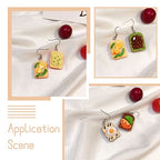Craftdady Resin Plastic Miniature Food Snack Pendants Charms Ice Drink Juice Pendants Cute Bottle Fruit Keychain Charms Hang Ornament for DIY Craft Earring Bracelet Necklace Jewelry Making - color: Mixed Color Pastry Bread
