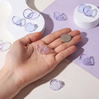 FASHEWELRY 10Pcs 21mm Glass Flower Bead Caps for Wind Chime Fishing Glass Bead Lilac Jellyfish Beads Cute Beads for Bracelets Jewelry Making - color: 21mm，Lilac