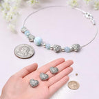Tibetan Silver Heart Spacer 76Pcs Flat Beads for Jewelry Making Supplies Adults Small Seed Bead for Necklace Earring Bracelet Making Kit Bulk 9mm - color: Silver heart flat