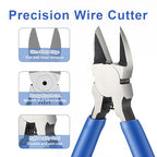 6 Inch Wire Flush Cutter Heavy Duty Wires Cutters with Non-Slip Handle Spring Loaded Side Cutter Wire Cutters for Crafting for Jewelry Making Crafts Electronics Zip Ties DIY Models