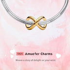 Mothers Day Birthday Number Love Family Friendship Graduation Auntie Grandma Dad Mom Charms for Pandora Bracelets Necklaces, Gifts Women, for Anniversary Valentines Christmas - style: Family Forever Always 14K Gold Plated