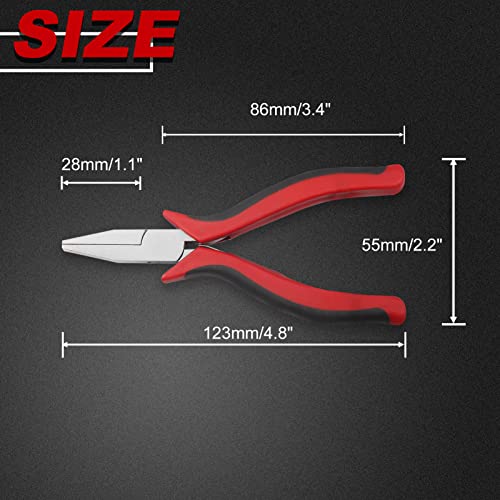 SPEEDWOX Flat Nose Pliers - 4.5 Inch Micro Chain Nose, Duck Bill Fine Pliers, Smooth Jaws, Mini Precision Jewelry Making Tool, Chrome Vanadium Steel - style: Flat Nose Pliers