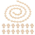 98 Pcs 6mm Hematite Cross Beads for Bracelets Natural Hematite Gemstone Beads Gold Cross Crucifix Bead Charms for Women Men Bracelet Necklace Jewelry Making - color: Gold-Hematite
