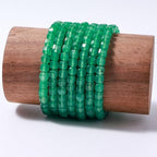 Natural Faceted Green Aventurine Cube Stone Beads 5-5.5mm 60pcs/str Loose Square Semi Gemstone Stone Beads for Making Bracelets Necklace Earrings - color: Green Aventurine