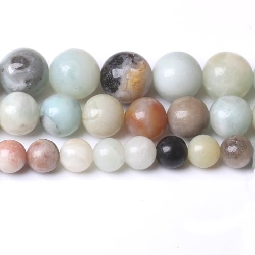 8MM Amazonite Beads Round Loose Beads Natural Gem Beads Crystal Energy Stone Beads for Jewelry Making DIY Bracelet Necklace - color: Amazonite Beads, size: 8MM