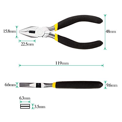 SPEEDWOX Mini Linesman Pliers Wire Cutters 4.5 Inches Combination Pliers Jewelry Making Small Micro Fine Lineman's Pliers Beading Tool Hobby Repairing Crafts - size: Linesman Pliers