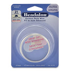 Beadalon German Style Wrapping Wire, Half Round, Tarnish Resistant Silver Plated, 21 Gauge, 4 m / 13.1 ft - color: Silver Plate, size: 21 gauge/.028 In-4 m/13.1 ft