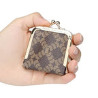 Royal Bagger Mini Ultra-Thin Jewelry Box & Kiss Lock Purse – Signature Coated Canvas, Women's Essential 8120 (Coffee) - color: Coffee