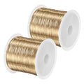 M METERXITY 2Roll 0.2mm Jewelry Wire, 32 Gauge 328FT Craft Wire Copper Beading Wire for Jewelry Making/Planting/Weaving/DIY Crafting, Soft Metal Wires [100M, Light Gold] - color: Light Gold, size: 32 Gauge 328FT