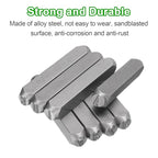 HARFINGTON 36pcs Metal Stamping Kit 5/16" (8mm) Steel Uppercase Letter and Number Punch Set (A-Z / 0-8 / "&" Symbol) Punch Press Tool with Case for Imprinting Metal Plastic Wood Leather - size: 5/16"