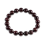AD Beads Natural Gemstone Round Beads Stretch Bracelet Healing Reiki 10mm (Garnet) - color: Garnet