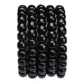 BEADIA Natural Black Onyx Flat Cut Round Drum Stone 8mmx7mm Loose Semi Gemstone Beads for Jewelry Making 38cm - color: Black Onyx