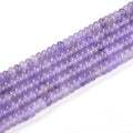 1 Strand Natural White Jade Rondelle Beads Strands Dyed Gemstone Beads Spacers for Jewelry Making Bracelets Necklace DIY Crafts 4.5x2.5~3mm 14.5" About 142~148pcs/strand Medium Purple - color: Medium Purple