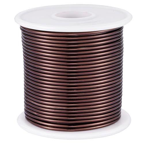 12 Gauge Light Brown Aluminum Craft Wire (105FT) - Anodized for Jewelry Making, Beading Floral, Plant Gardening, Sculpting & Modeling Craft Wire (Light Brown #18, 2mm) - color: Light Brown #18