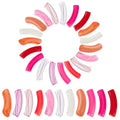 PH PandaHall 154pcs Curved Tube Beads, 11 Color Acrylic Tube Bead Pink Chunk Slide Beads Noodle Loose Spacer Bead for Valentine Summer Friendship Bracelet Keychain Jewelry Making 32mm - color: Pink