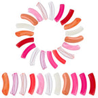 PH PandaHall 154pcs Curved Tube Beads, 11 Color Acrylic Tube Bead Pink Chunk Slide Beads Noodle Loose Spacer Bead for Valentine Summer Friendship Bracelet Keychain Jewelry Making 32mm - color: Pink